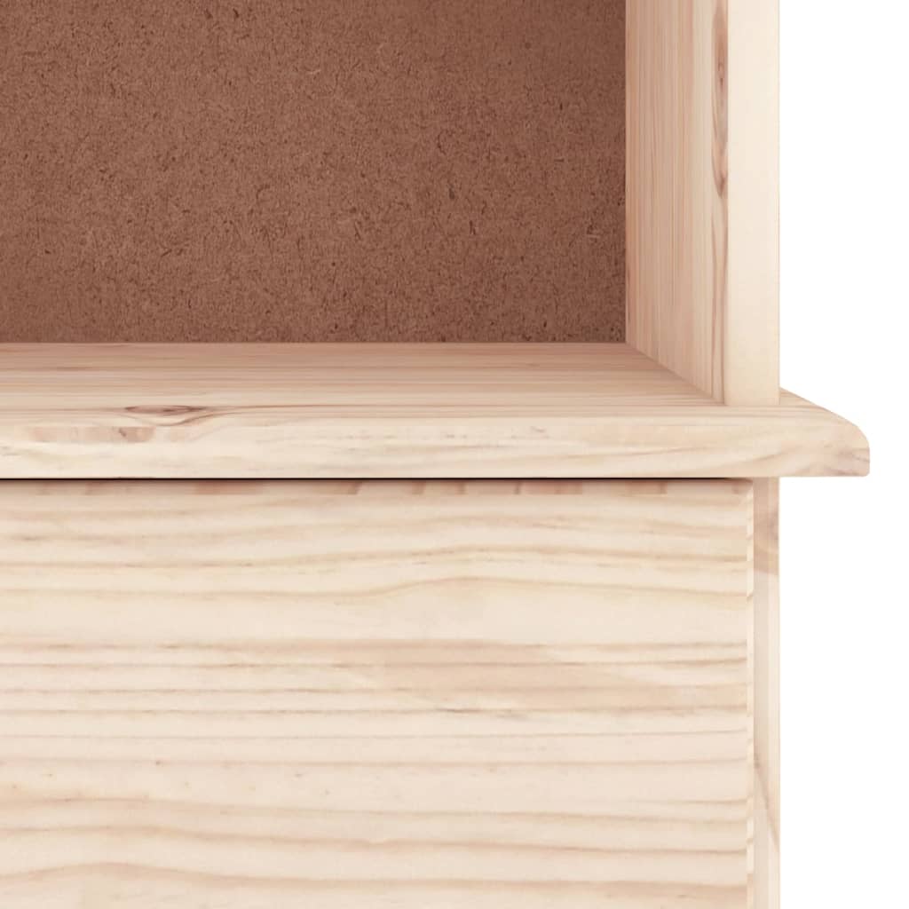 vidaXL Bookcase with Drawers ALTA 77x35x186.5 cm Solid Wood Pine - Brown