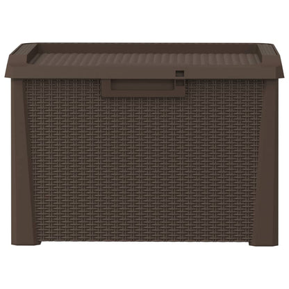 vidaXL Garden Storage Box Brown 125 L PP