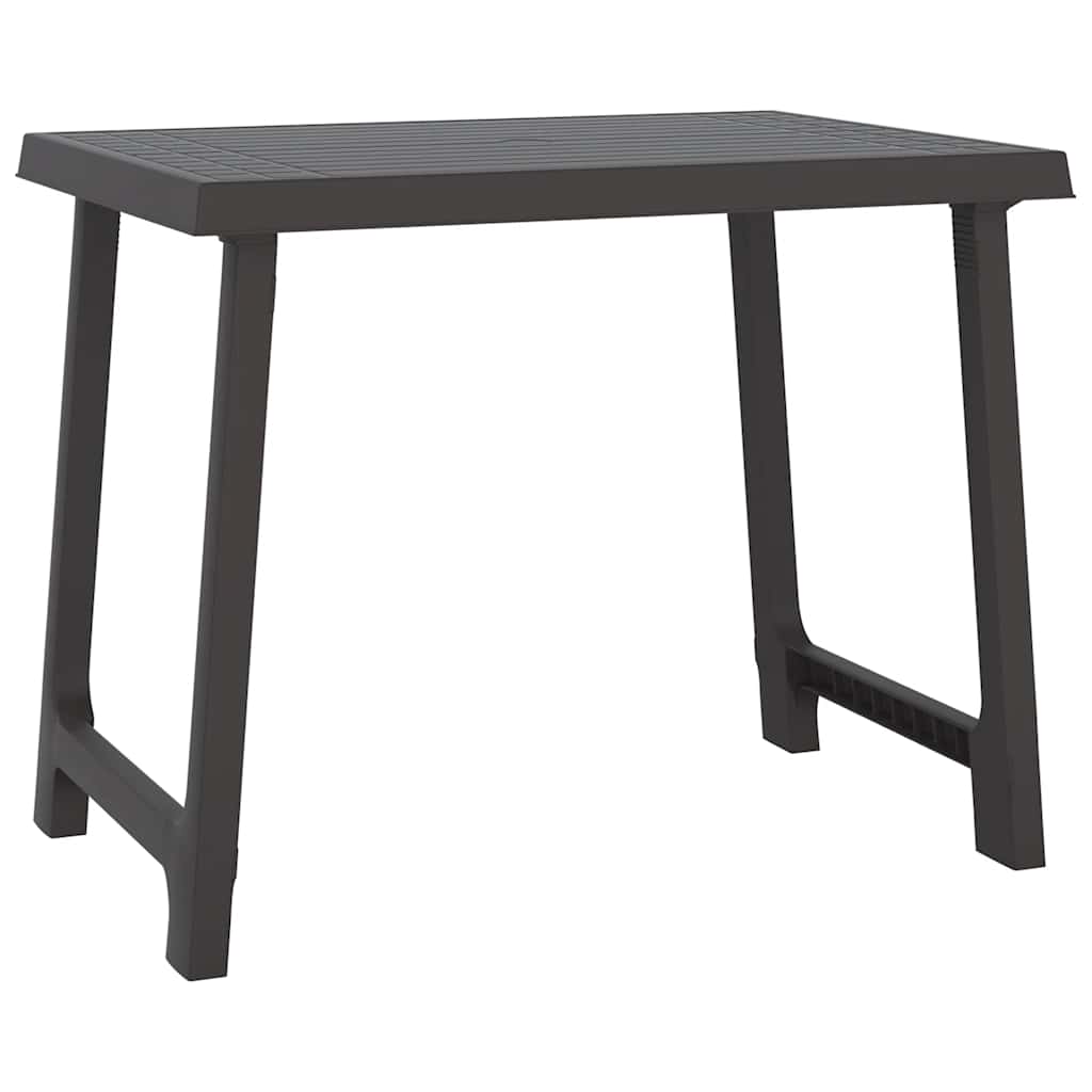 vidaXL Camping Table Anthracite 79x56x64 cm PP Wooden Look