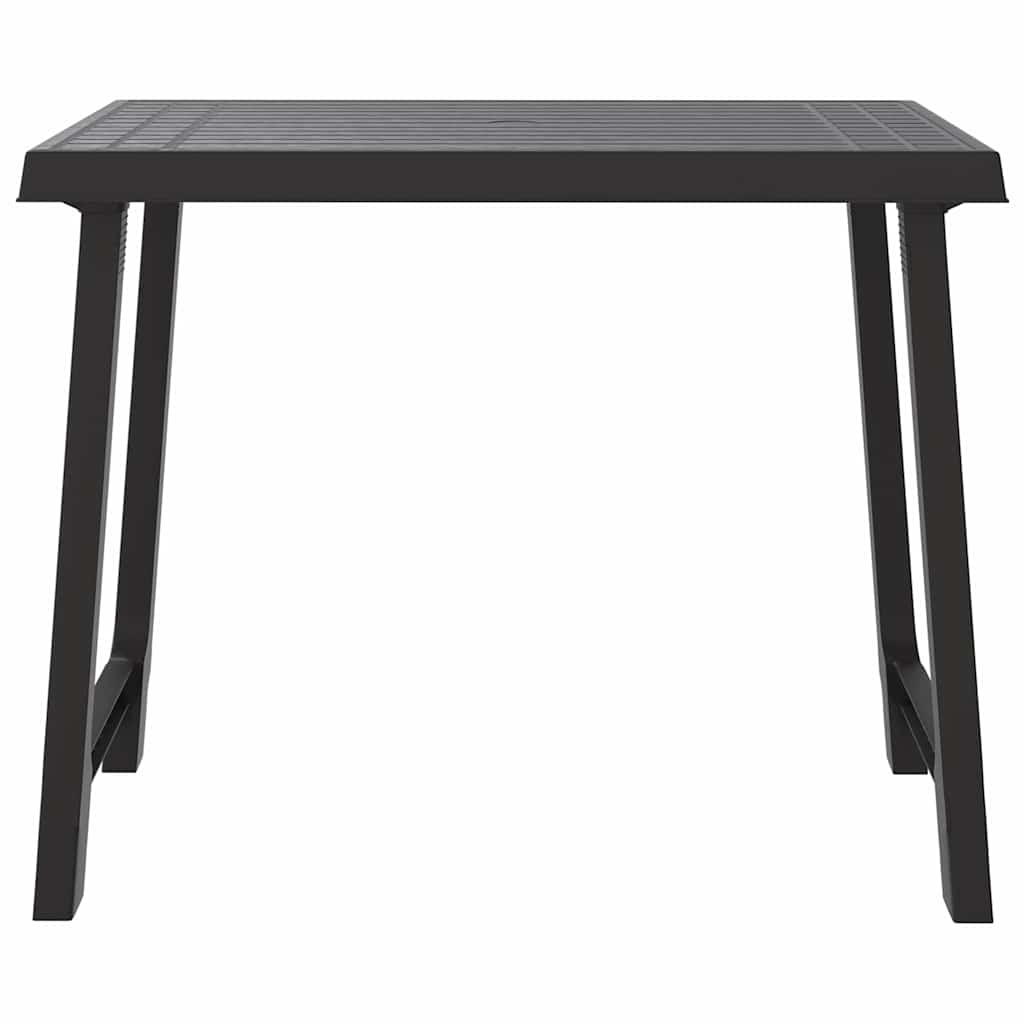 vidaXL Camping Table Anthracite 79x56x64 cm PP Wooden Look