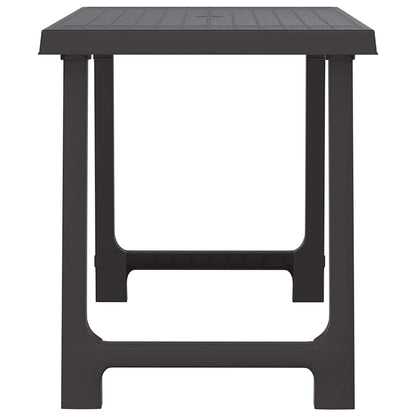 vidaXL Camping Table Anthracite 79x56x64 cm PP Wooden Look