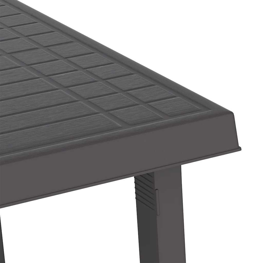 vidaXL Camping Table Anthracite 79x56x64 cm PP Wooden Look