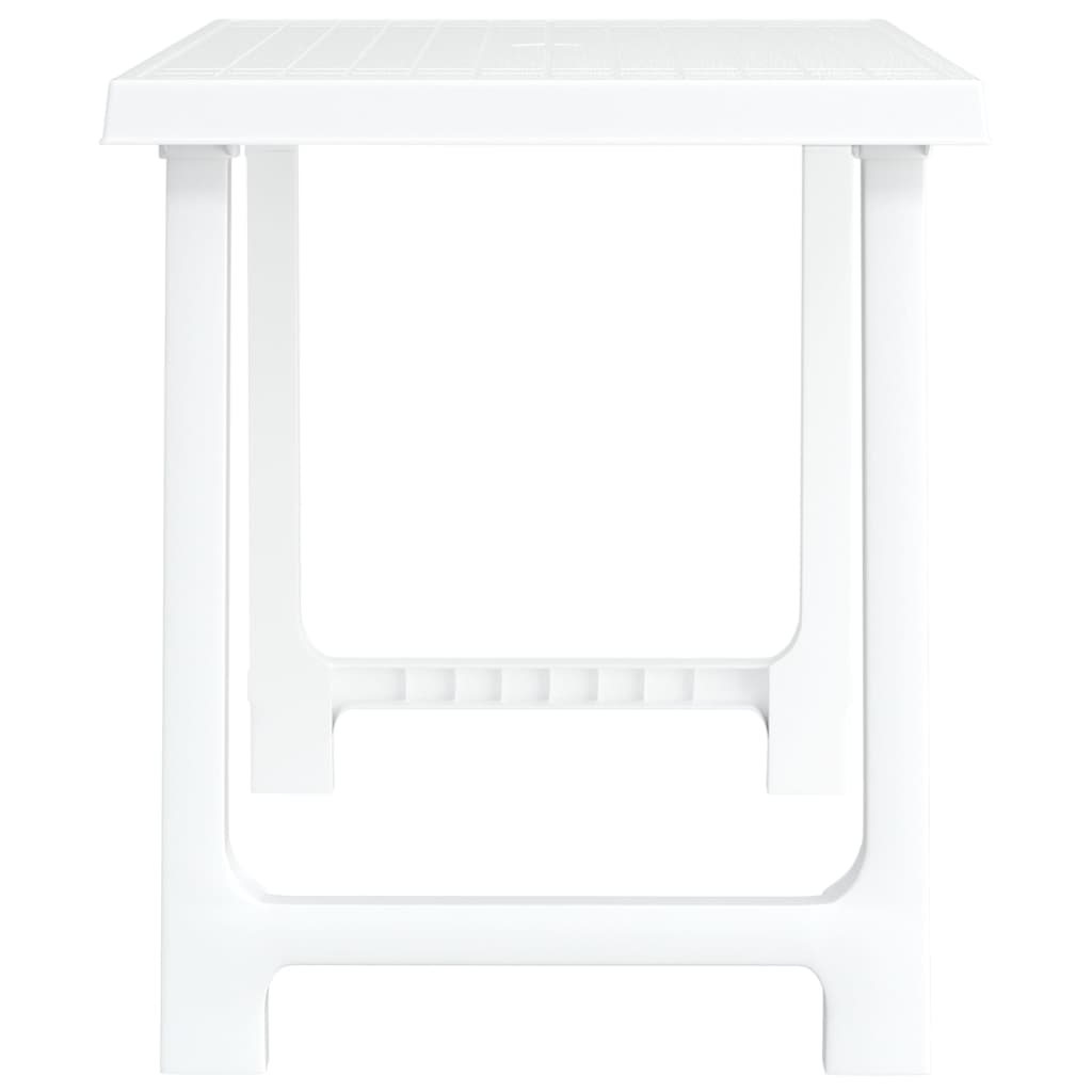 vidaXL Camping Table White 79x56x64 cm PP Wooden Look