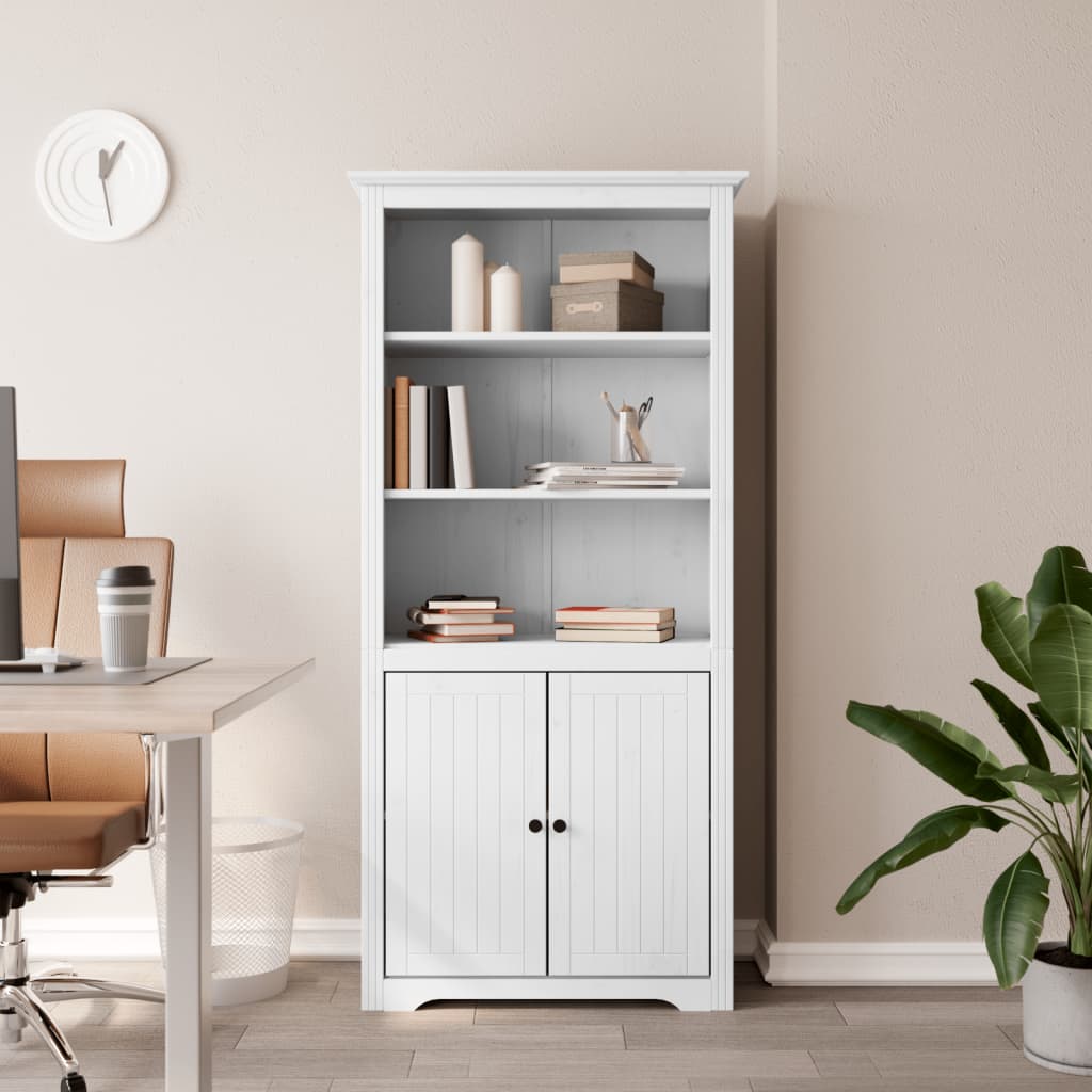 vidaXL Bookcase BODO White 80x40x172 cm Solid Wood Pine