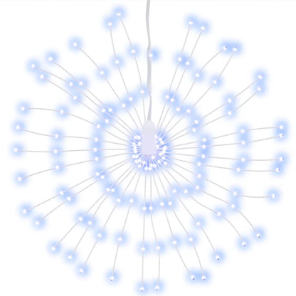 vidaXL Christmas Starburst Lights 140 LEDs 2 pcs Cold White 17 cm