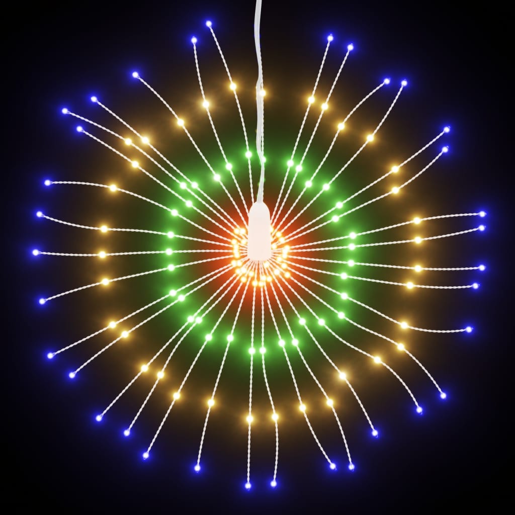 vidaXL Christmas Starburst Lights 140 LEDs 2 pcs Multicolour 17 cm