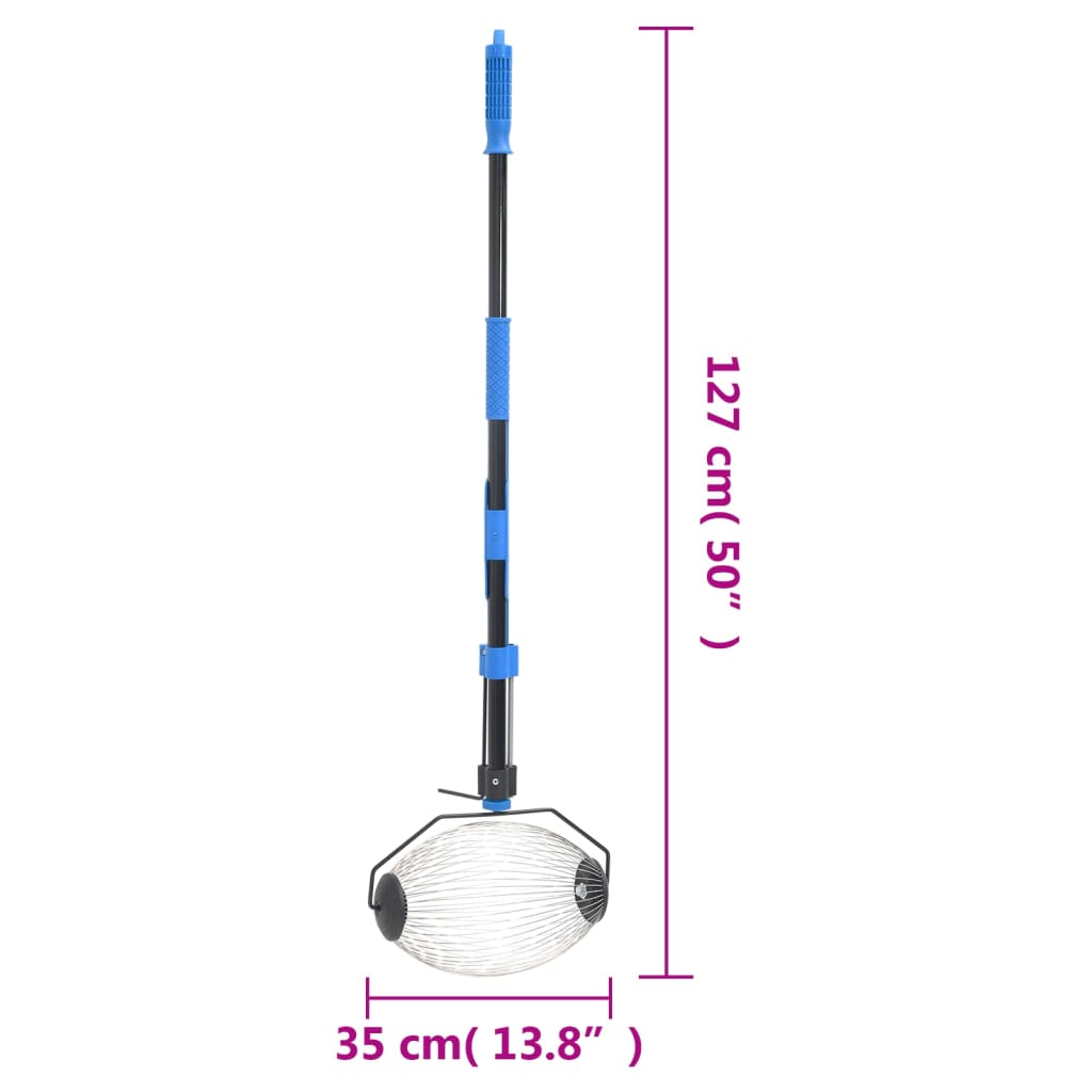 vidaXL Nut Collector Blue 127 cm Steel - Green