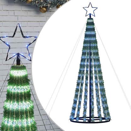 vidaXL LED Christmas Tree 275 LEDs Blue 180 cm
