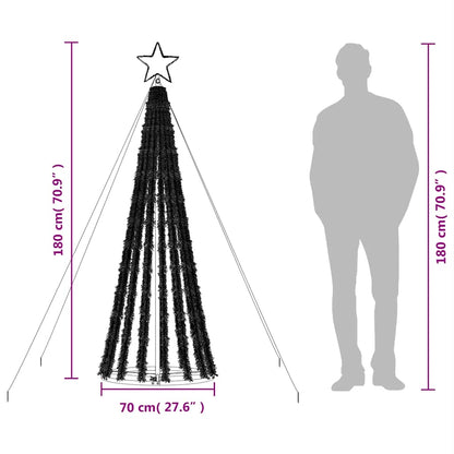 vidaXL LED Christmas Tree 275 LEDs Blue 180 cm