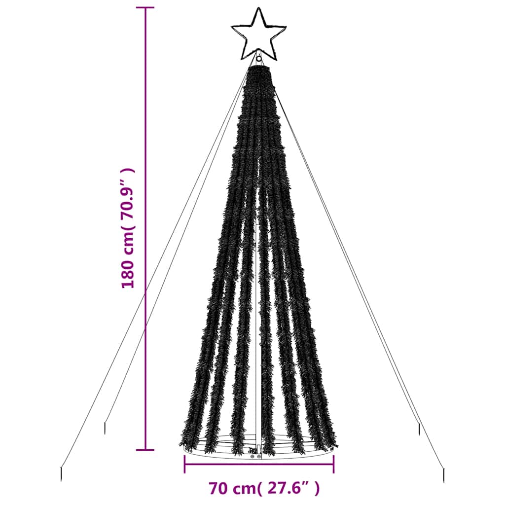 vidaXL LED Christmas Tree 275 LEDs Blue 180 cm