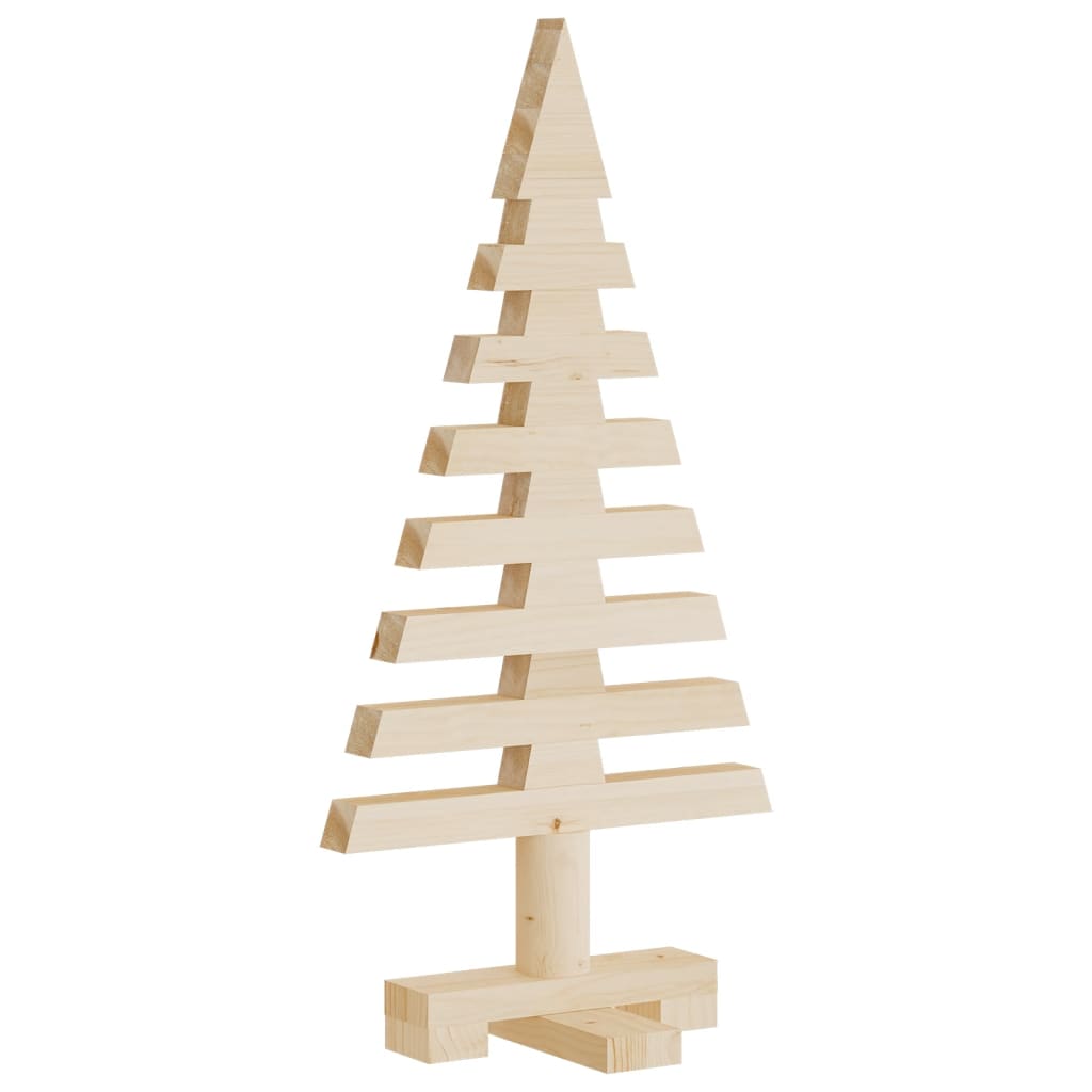 vidaXL Wooden Christmas Trees for Decoration 3 pcs Solid Wood Pine - Brown - 60/90/120 cm