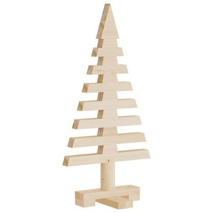 vidaXL Wooden Christmas Trees for Decoration 3 pcs Solid Wood Pine - Brown - 60/90/120 cm