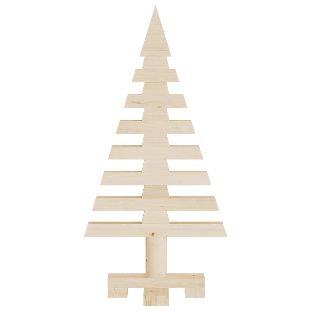 vidaXL Wooden Christmas Trees for Decoration 3 pcs Solid Wood Pine - Brown - 60/90/120 cm