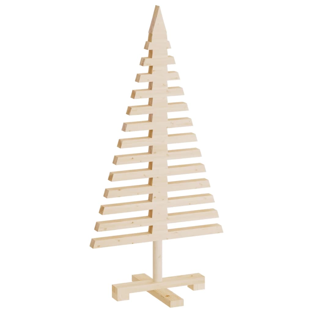 vidaXL Wooden Christmas Trees for Decoration 3 pcs Solid Wood Pine - Brown - 60/90/120 cm