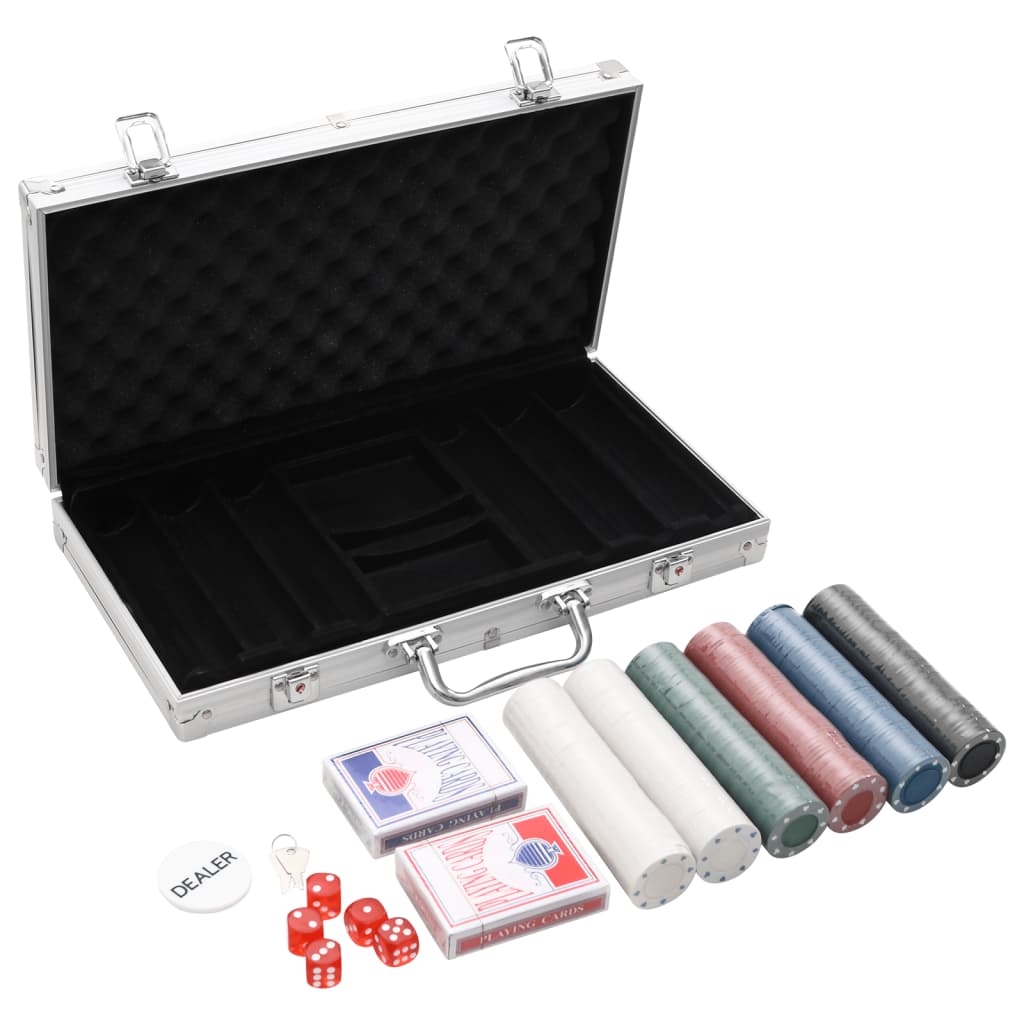 vidaXL Poker Chip Set 300 pcs 4 g - 34424