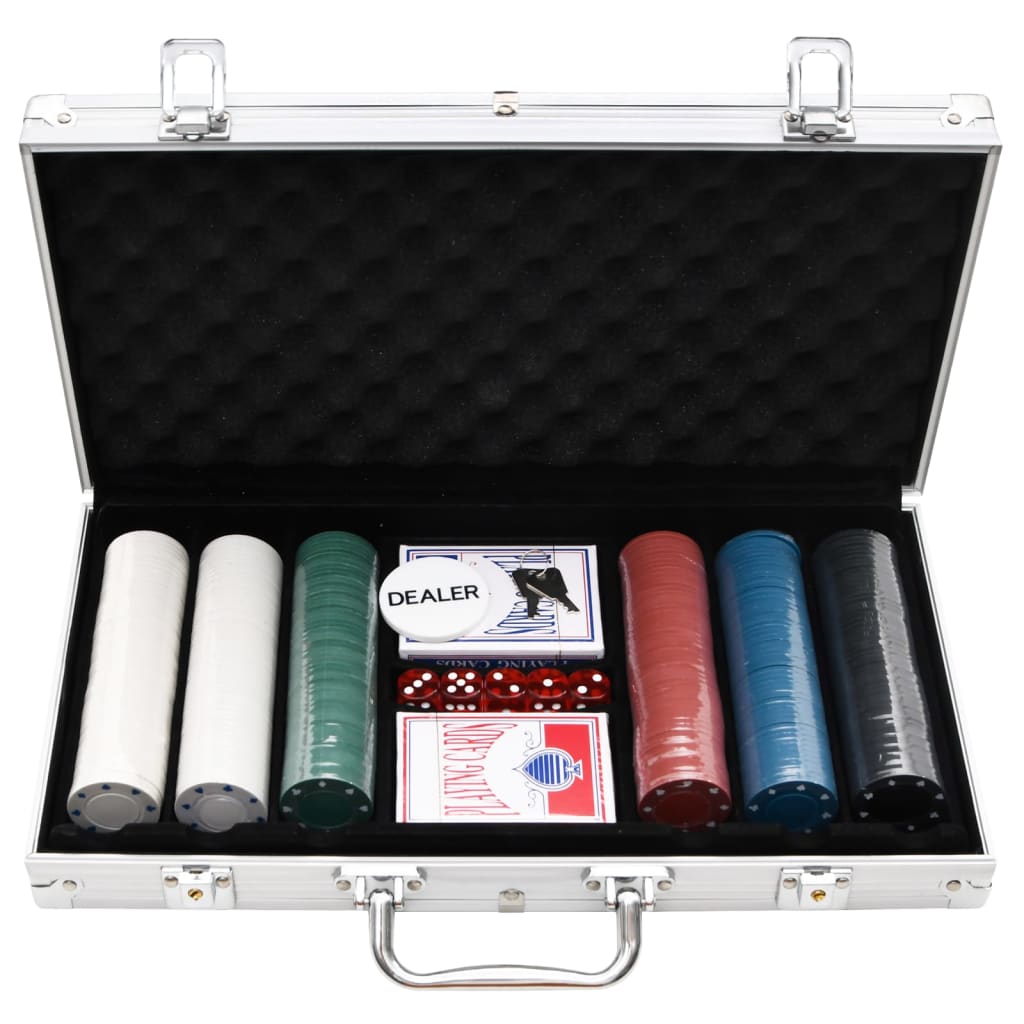 vidaXL Poker Chip Set 300 pcs 4 g - 34424