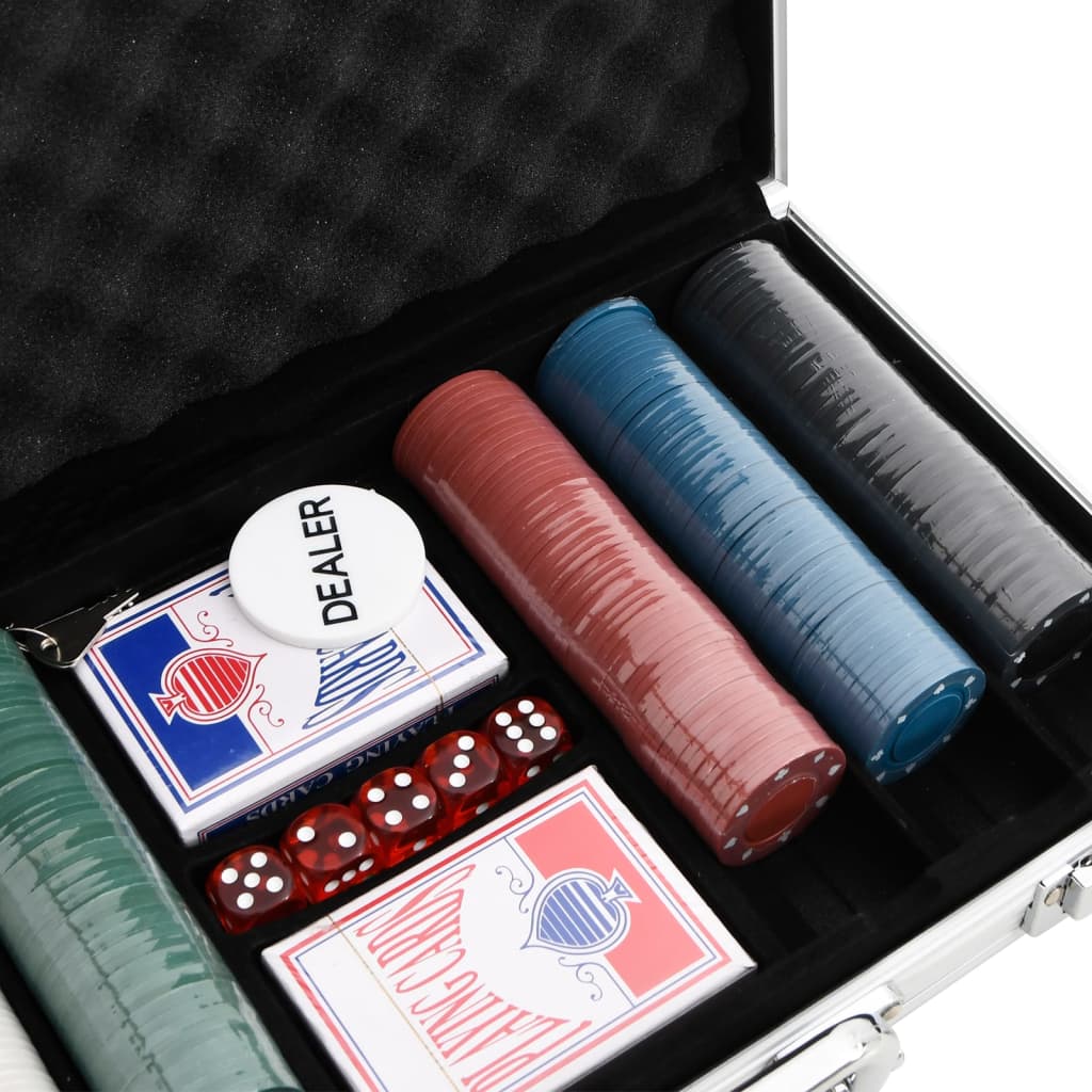 vidaXL Poker Chip Set 300 pcs 4 g - 34424