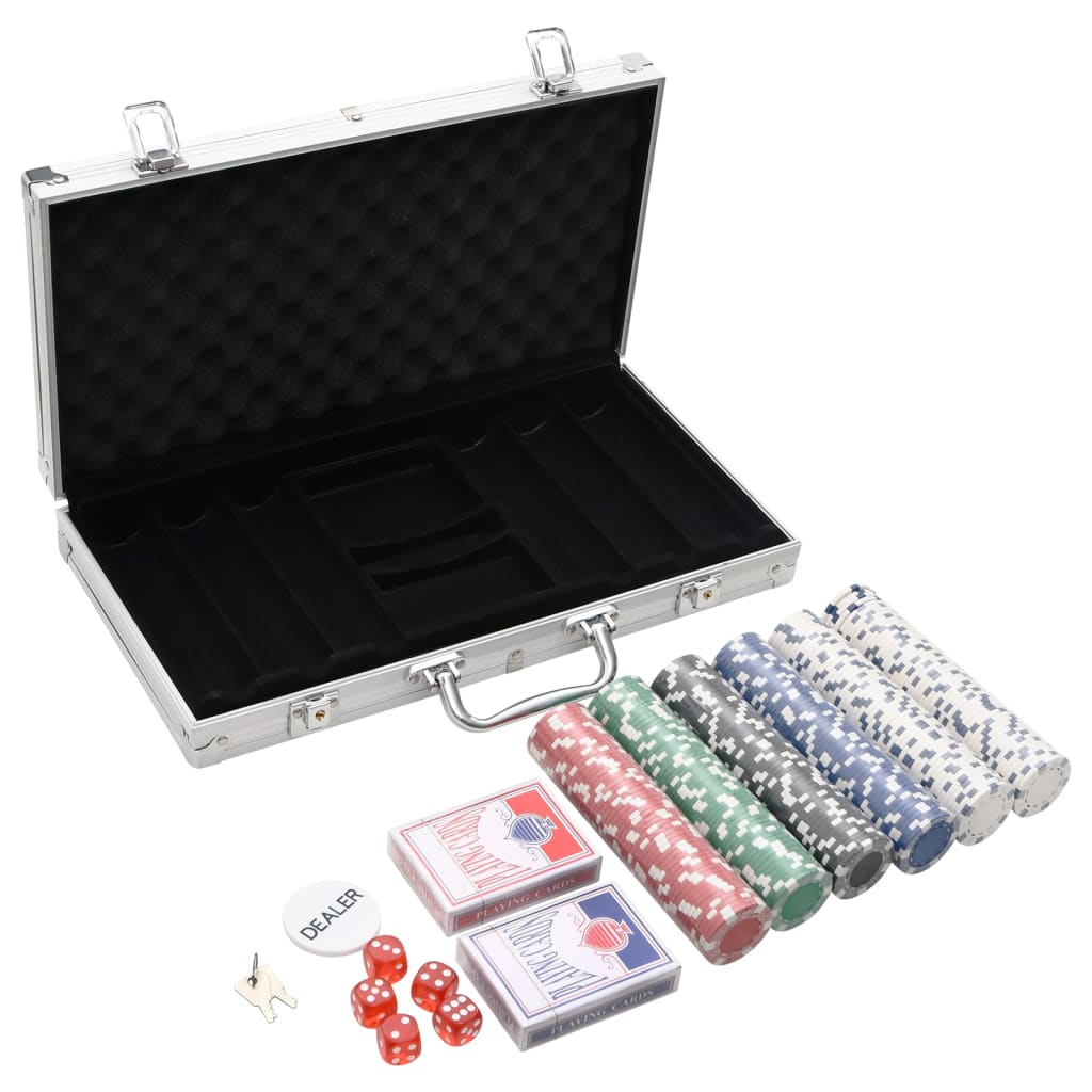 vidaXL Poker Chip Set 300 pcs 11.5 g - 34425