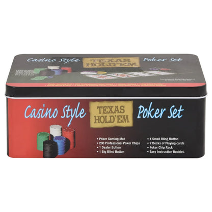 vidaXL Poker Chip Set 200 pcs 4 g