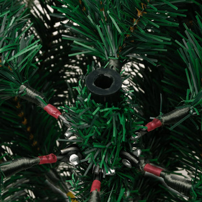 vidaXL Artificial Hinged Christmas Tree with Cones and Berries 150 cm - Green - 55346