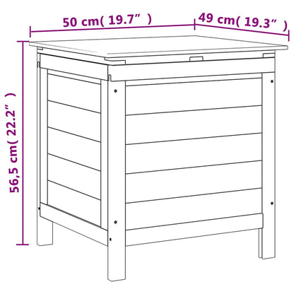 vidaXL Garden Storage Box 50x49x56.5 cm Solid Wood Fir - Brown