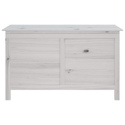 vidaXL Garden Storage Box White 99x49.5x58.5 cm Solid Wood Fir