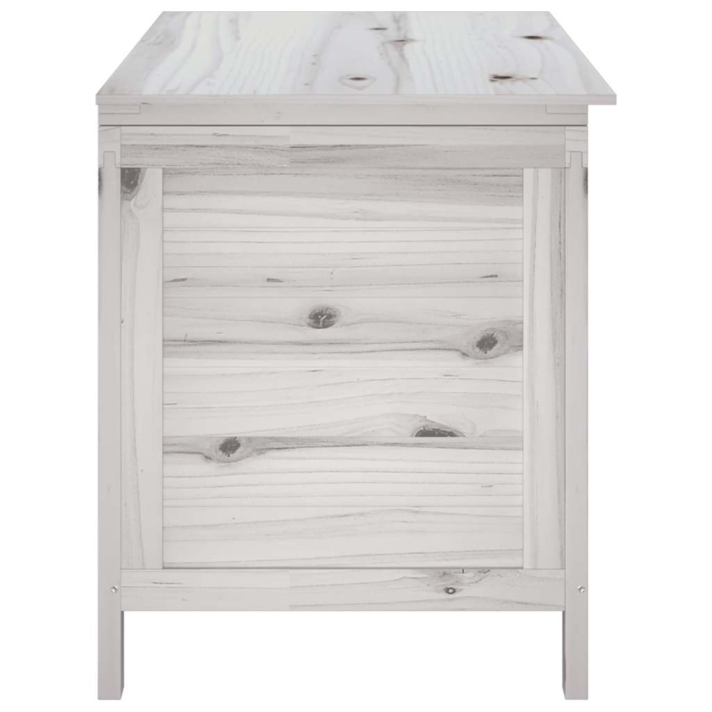 vidaXL Garden Storage Box White 99x49.5x58.5 cm Solid Wood Fir
