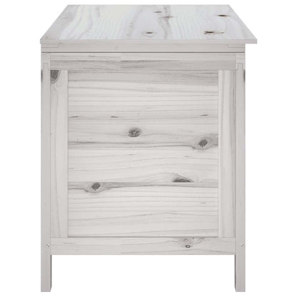 vidaXL Garden Storage Box White 99x49.5x58.5 cm Solid Wood Fir