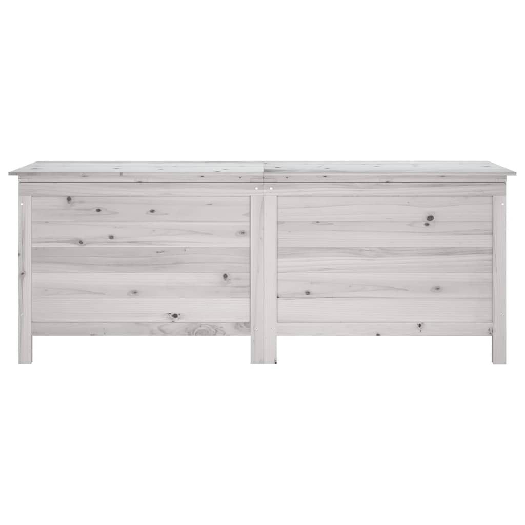 vidaXL Garden Storage Box White 150x50x56.5 cm Solid Wood Fir
