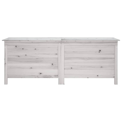 vidaXL Garden Storage Box White 150x50x56.5 cm Solid Wood Fir