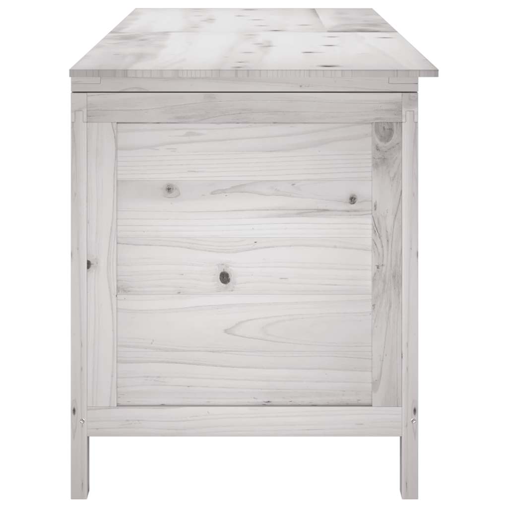 vidaXL Garden Storage Box White 150x50x56.5 cm Solid Wood Fir