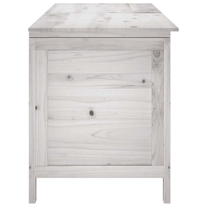 vidaXL Garden Storage Box White 150x50x56.5 cm Solid Wood Fir