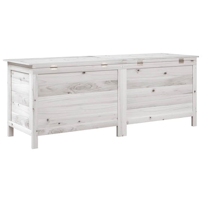 vidaXL Garden Storage Box White 150x50x56.5 cm Solid Wood Fir