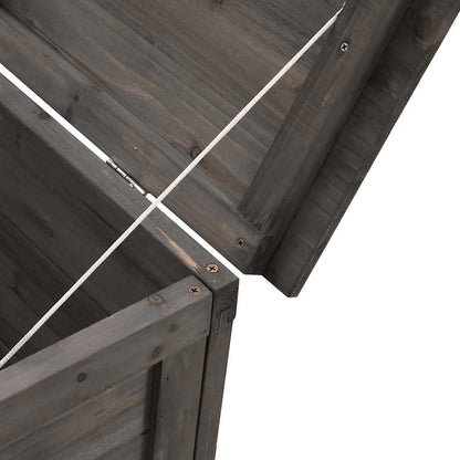 vidaXL Garden Storage Box Anthracite 150x50x56.5 cm Solid Wood Fir