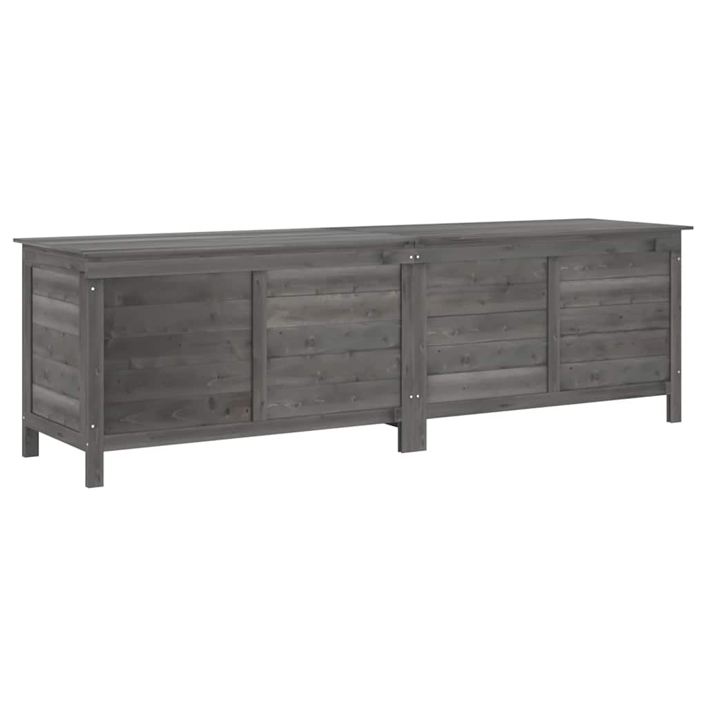 vidaXL Garden Storage Box Anthracite 198.5x50x56.5 cm Solid Wood Fir