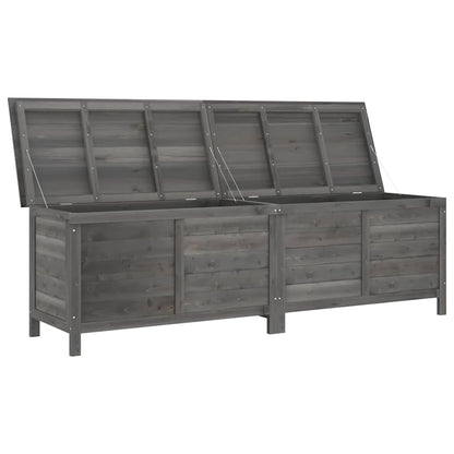 vidaXL Garden Storage Box Anthracite 198.5x50x56.5 cm Solid Wood Fir