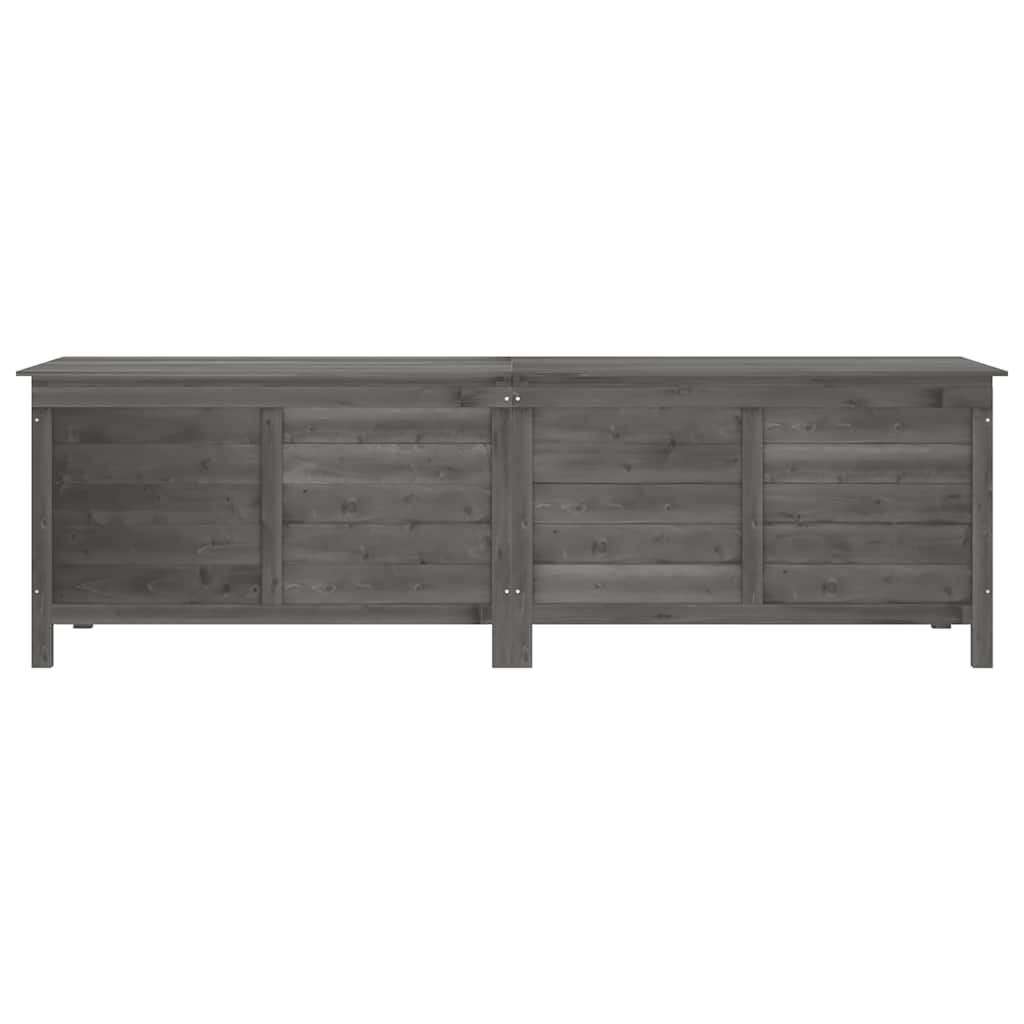 vidaXL Garden Storage Box Anthracite 198.5x50x56.5 cm Solid Wood Fir