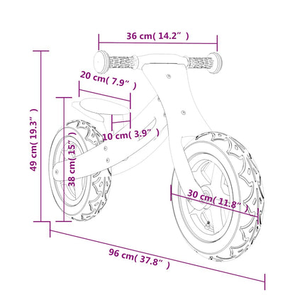 vidaXL Balance Bike for Children with Air Tyres Blue