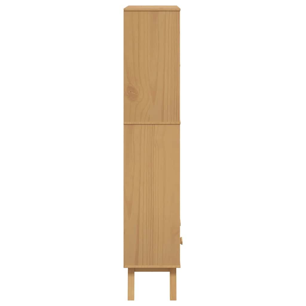 vidaXL Bookcase 4-Tier OLDEN Brown Solid Wood Pine