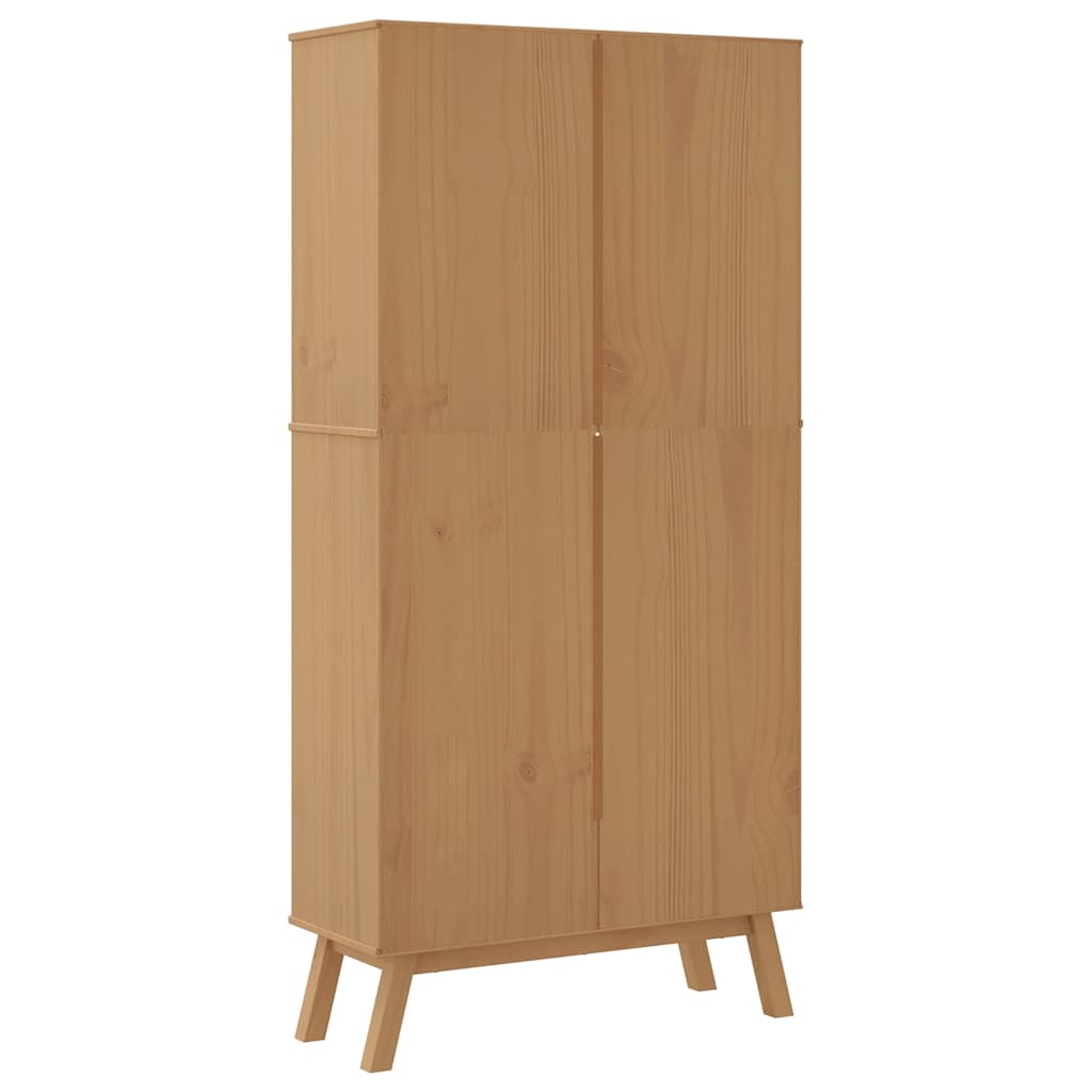vidaXL Bookcase 4-Tier OLDEN Brown Solid Wood Pine