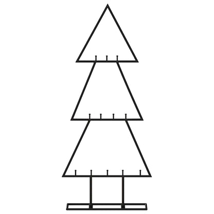 vidaXL Metal Christmas Tree for Decoration Black 60 cm