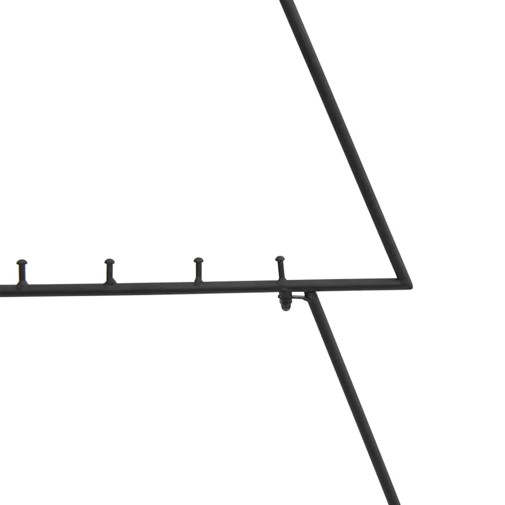 vidaXL Metal Christmas Tree | Black | Powder-coated steel | Medium | Hooks - 125 cm