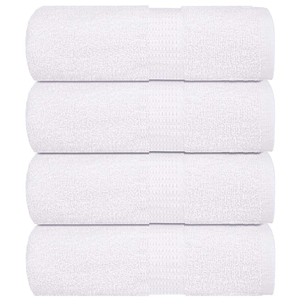 vidaXL Wash Towels ""FROGN"" 4 pcs White 30x30 cm 360 gsm