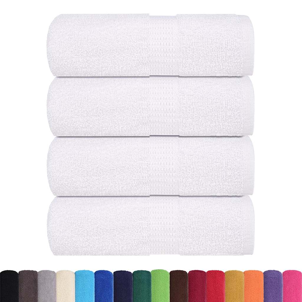 vidaXL Wash Towels ""FROGN"" 4 pcs White 30x30 cm 360 gsm