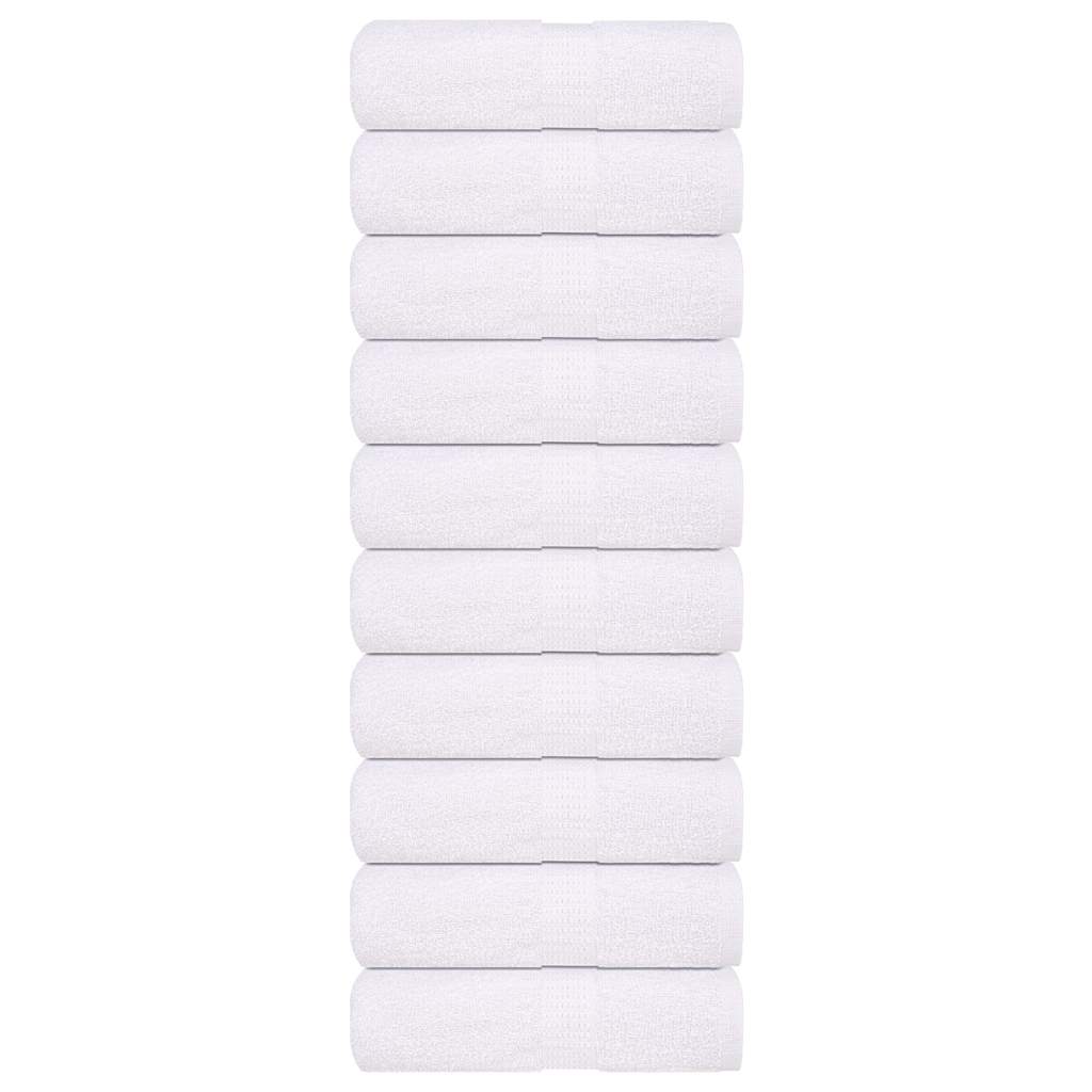 vidaXL Wash Towels ""FROGN"" 10 pcs White 30x30 cm 360 gsm