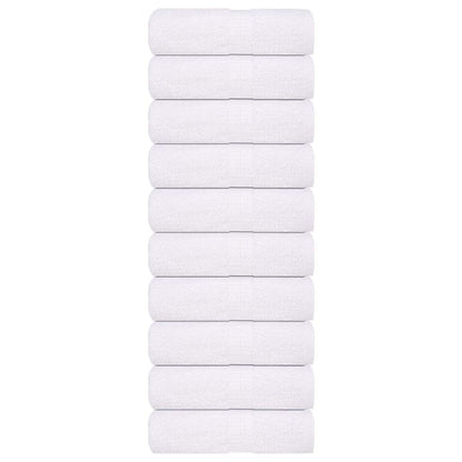 vidaXL Wash Towels ""FROGN"" 10 pcs White 30x30 cm 360 gsm