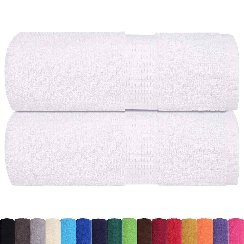vidaXL Guest Towels ""FROGN"" 2 pcs White 30x50 cm 360 gsm - 50 x 30 cm