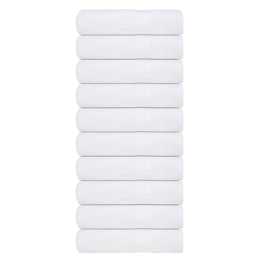 vidaXL Shower Towels ""FROGN"" 10 pcs White 70x140 cm 360 gsm - 140 x 70 cm