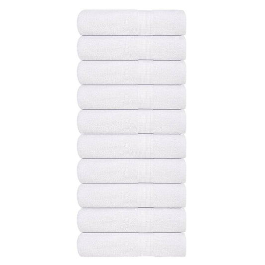 vidaXL Shower Towels ""FROGN"" 10 pcs White 70x140 cm 360 gsm - 140 x 70 cm