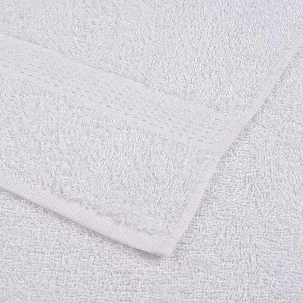 vidaXL Shower Towels ""FROGN"" 10 pcs White 70x140 cm 360 gsm - 140 x 70 cm